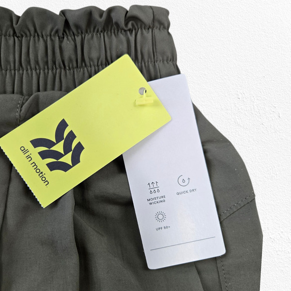All in Motion Olive Green High Waisted 4in Active UPF 50+ Running Shorts Size XS - Picture 7 of 12